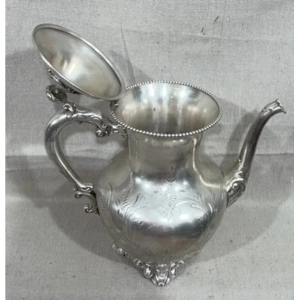 Antique Knickerbocker Silver Co Quadruple Plated 922 Coffee Pot Victorian 9.5in